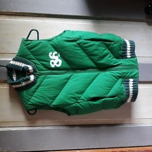 Vintage Green Pink Victoria's Secret Puffer Vest